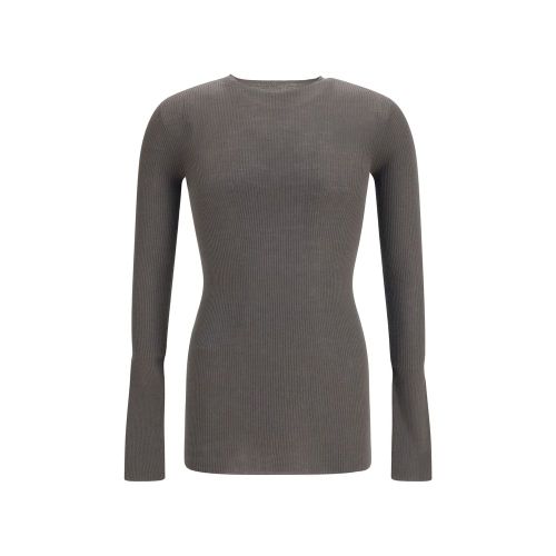 Ribbed Merino Wool Sweater — Gray