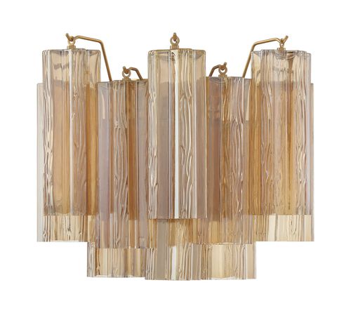 Addis 2-Light Wall Mount in Aged Bra