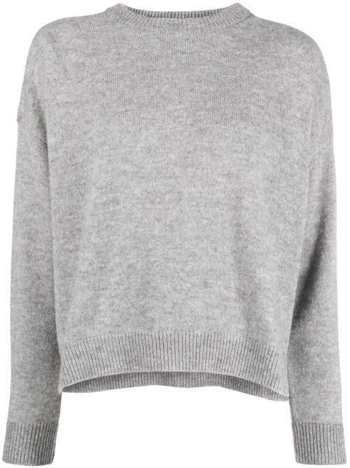 Intarsia-knit crew-neck jumper - Grey