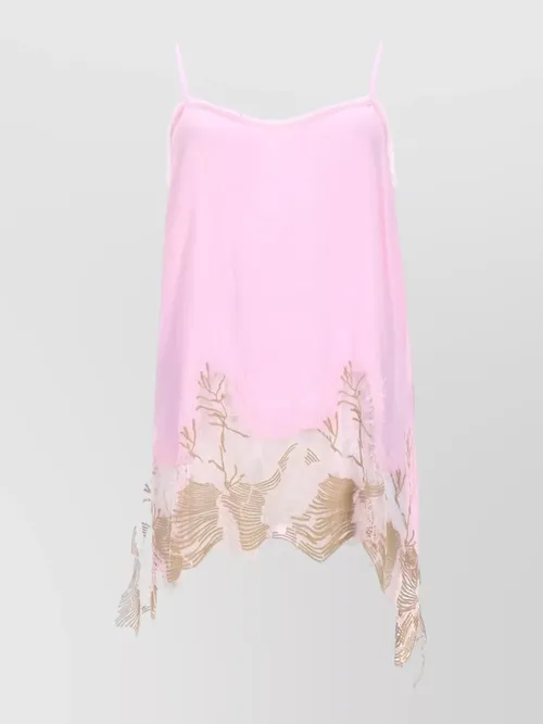 Fabiana Filippi - lingerie top asymmetrical hem lace tri