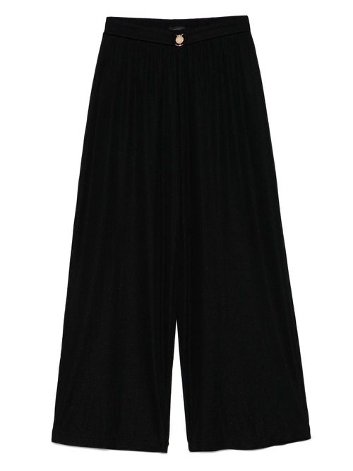 Emporio Armani logo-engraved trousers - Black