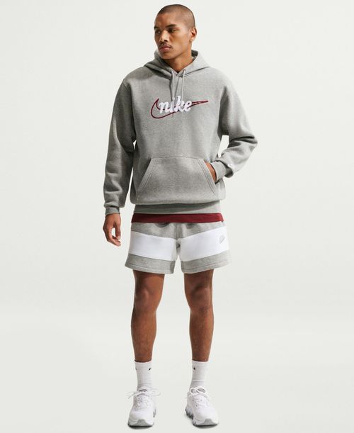 Men's Embroidered Logo Relaxed-Fit Hoodie - Gray Heather
