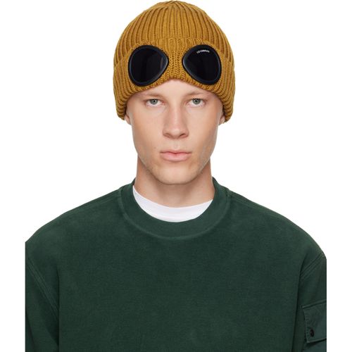 Yellow Extrafine Merino Wool Goggle Beanie