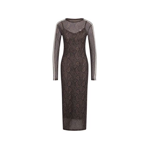 Snake Print Satin Maxi Dress