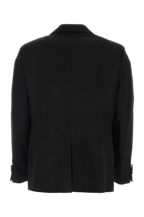 Black Stretch Wool Blazer
