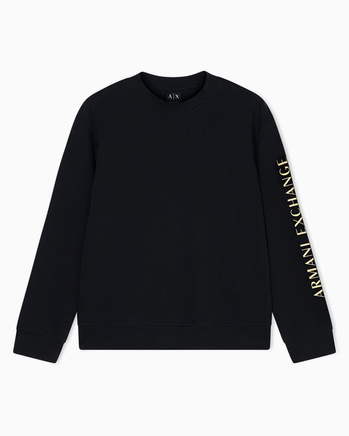 Crewneck sweatshirt with logo and horse print on the back