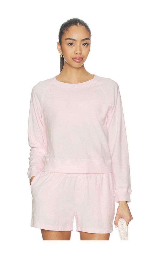 Bobi Raglan Pullover in Pink. L. Also in M, S