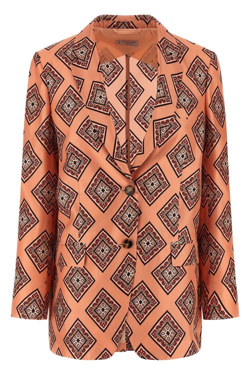 Tie Print Blazer