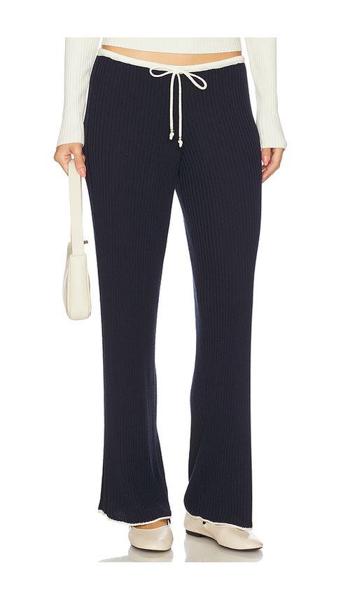 Frankies Bikinis Lochlin Knit Pant in Rose. M. Also in