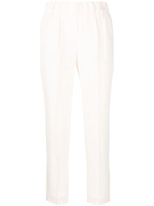 Cropped slim-fit trousers