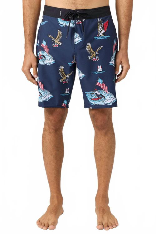 Men's Lennox Usa 20" Boardshorts In Navy