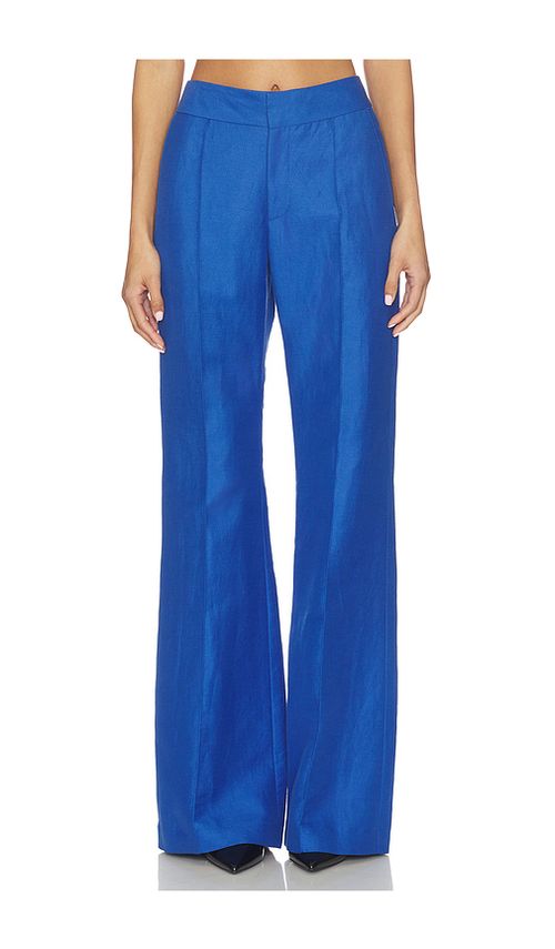 Smythe Wide Leg Pintuck Trouser in Blue. 0. Also , 4