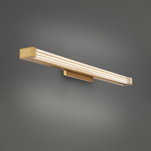 Aged Brass LED Bathroom Vanity Light from the Skein Collection