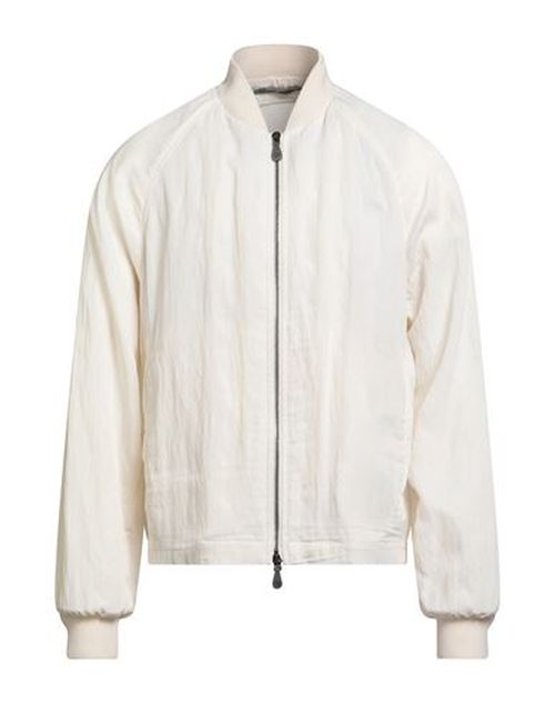 Man Jacket Cream Size 42 Viscose, Polyamide, Virgin Wool, Silk, Elastane