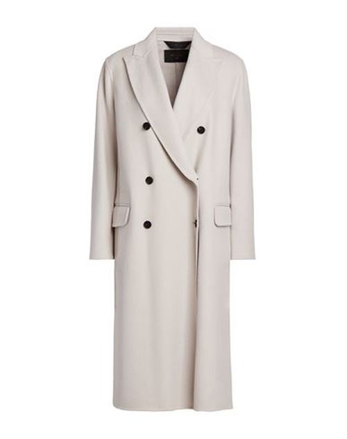 Paltò Fabbrica Woman Coat Light grey Size 10 Wool, Polyester, Viscose