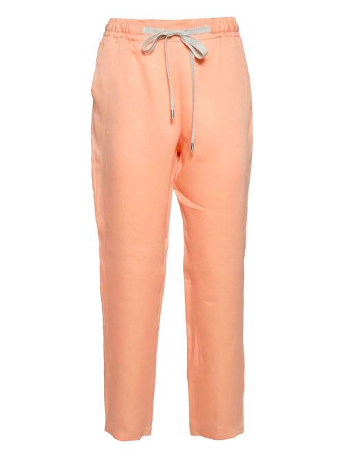 Drawstring-waist trousers - Orange