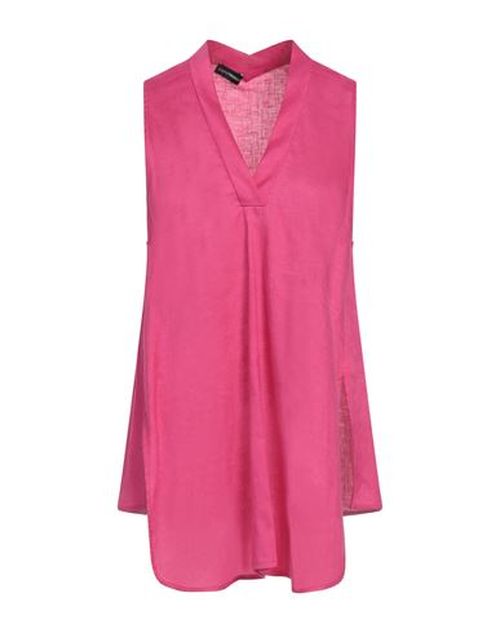 Woman Top Fuchsia Size 8 Linen