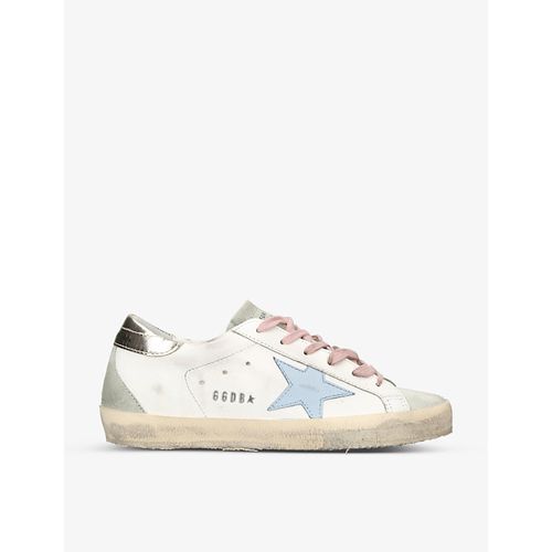 Womens Blue Other Women's Superstar 81774 Star-applique Low-top Leather Trainers