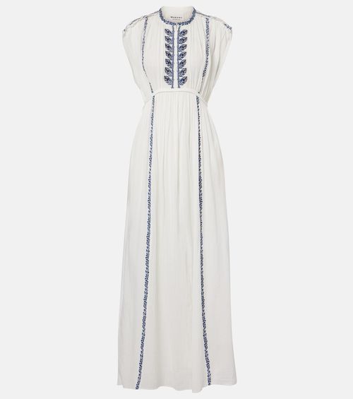 Liviane embroidered cotton maxi dress