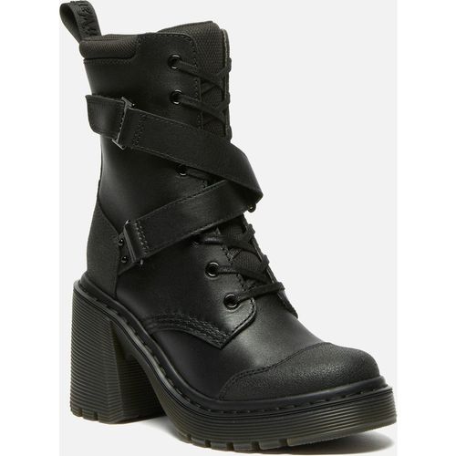 Dr. Martens Women's Chesney Tech 8-Eye Heeled Leather Boots - UK 3