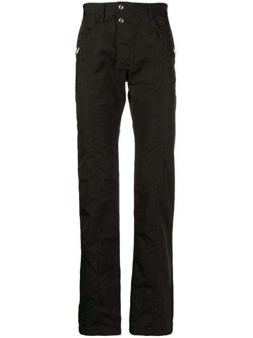 Slim-fit zip-detail trousers - Black