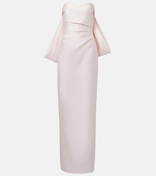 Bow-detail satin gown