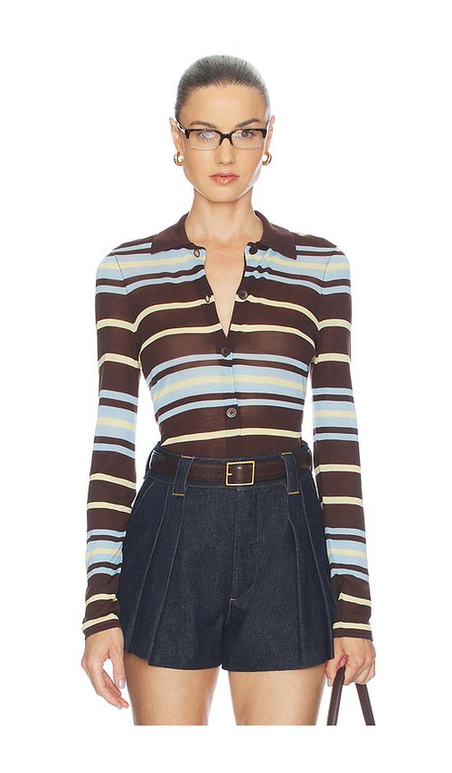 ALIGNE Sue-ellen Sheet Knitted Shirt in Brown. 0. Also , 4, 6, 8