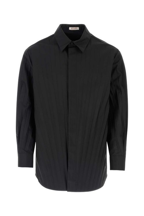 Tech Nylon Oversize Shirt — Black
