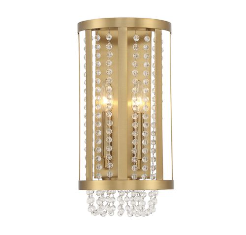 Mancini 2-Light Wall Sconce in Warm Bra