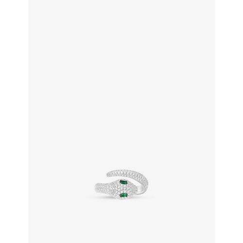 Womens Silver Serpent Sterling-silver and Zirconia Ring N.5