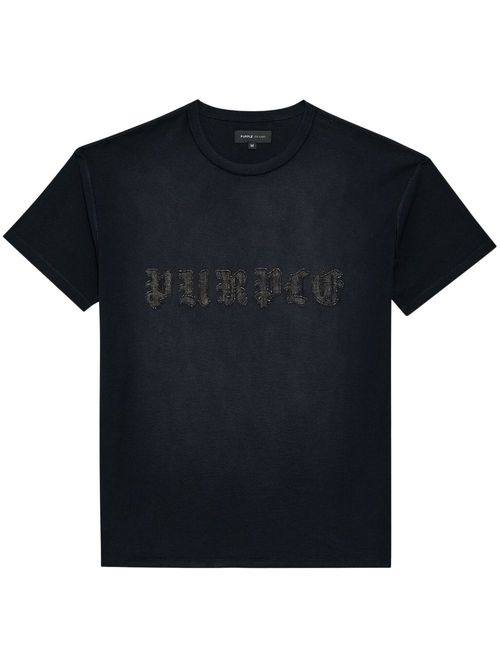 Logo-embellished cotton T-shirt - Black