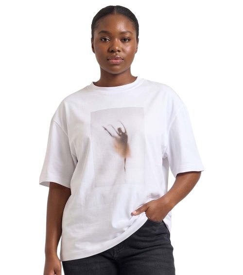 White Graphic Crew Neck T-Shirt
