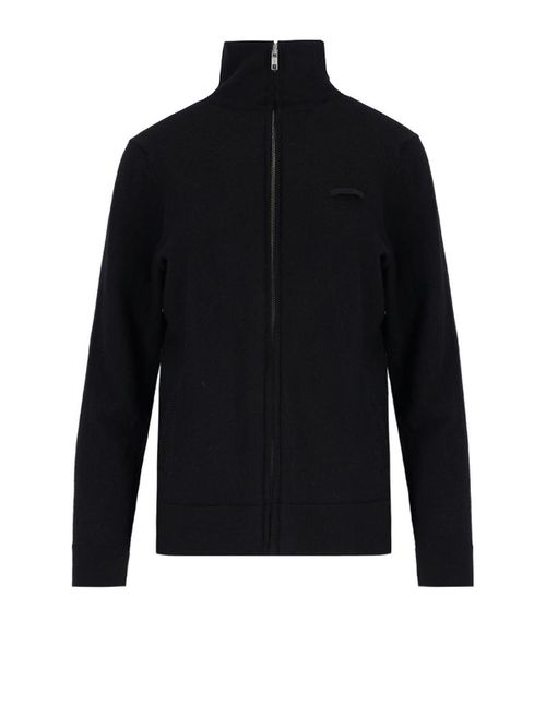 High neck zip sweater