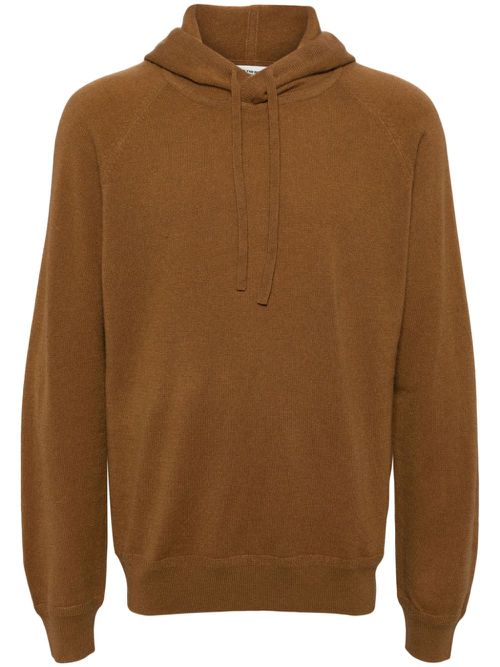 Cashmere long-sleeved hoodie - Brown