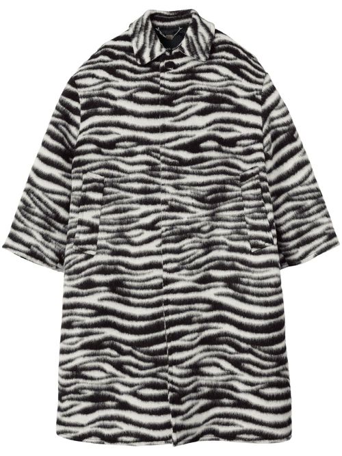 The Zebra brushed coat - Black