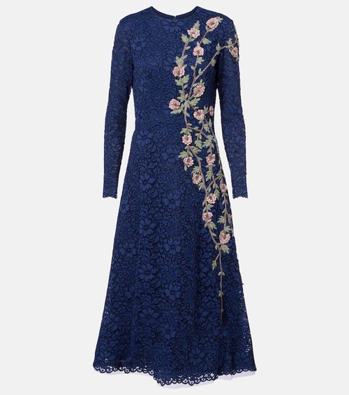 Marlena embellished lace cocktail dress