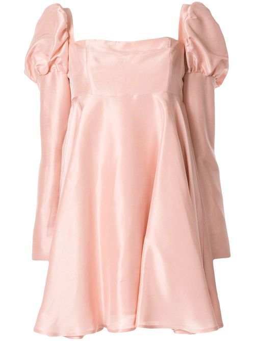 Romantic silk short dress - Pink