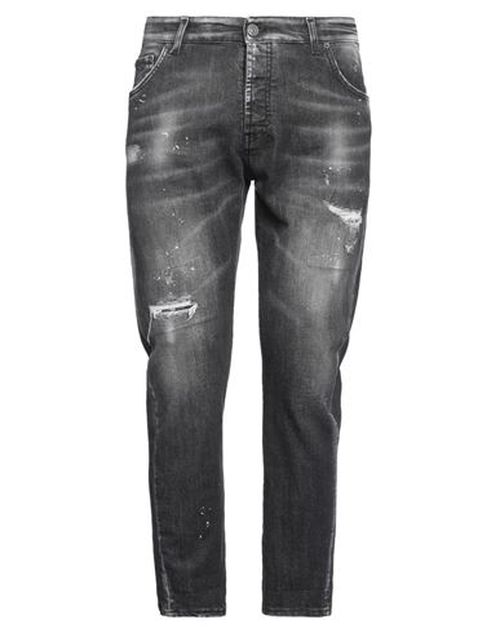 Patriòt Man Jeans Black Size 36 Cotton, Elastane