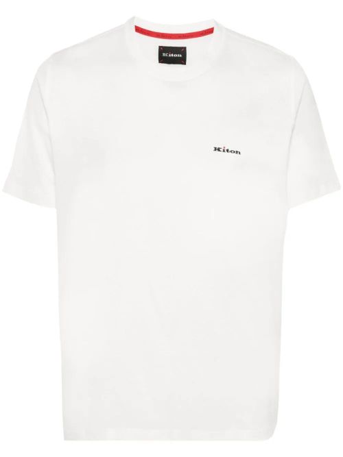Embroidered-Logo Cotton T-Shirt — White