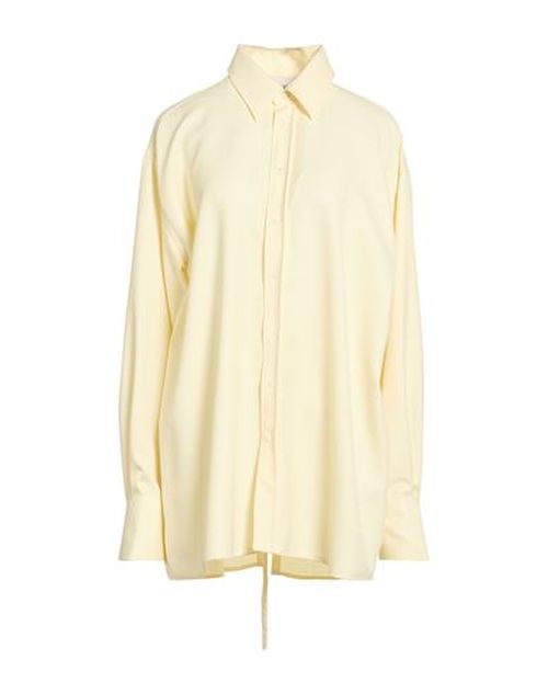 Woman Shirt Yellow Size M Virgin Wool
