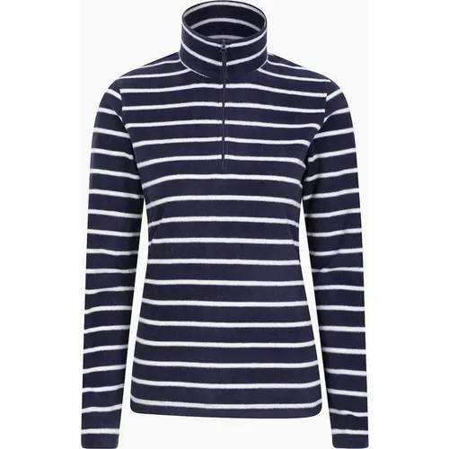 Women's Mountain Warehouse Womens/Ladies Camber Striped Half Zip Fleece Top - Navy