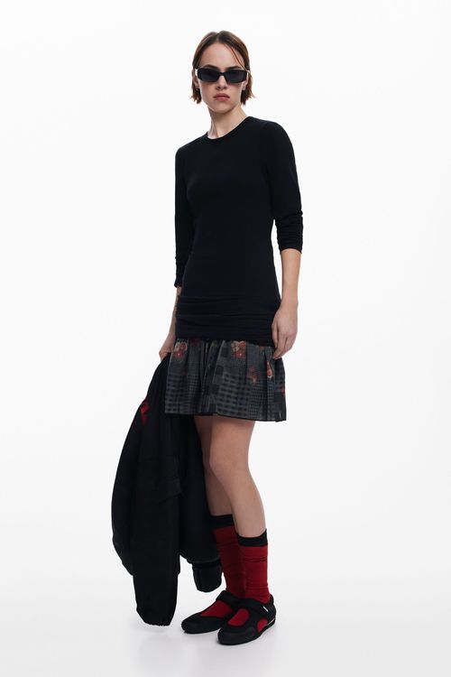 Two-piece effect dress