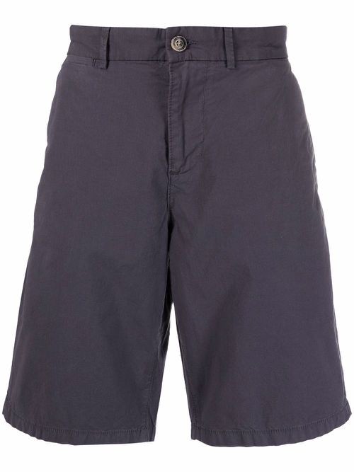 Knee-length chino shorts - Blue