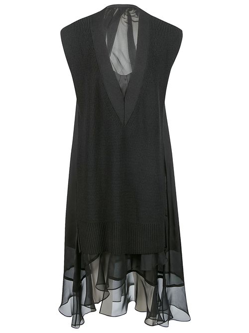 V-neck Sleeveless Flared Dress