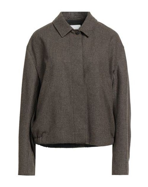 Woman Jacket Khaki Size 2 Wool, Polyester