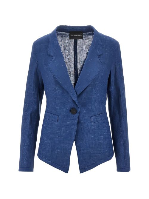 Linen single-breasted jacket