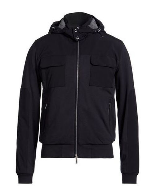 Man Jacket Midnight blue Size 38 Cotton, Elastane