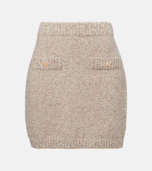 Cashmere-blend miniskirt