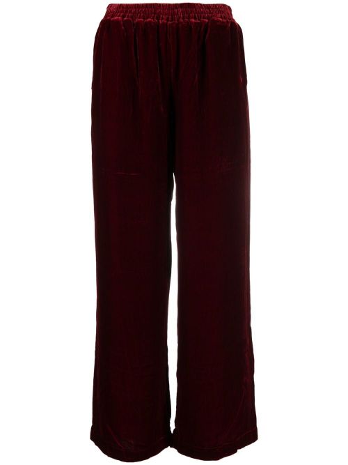 Gold Hawk Velvet Wide-Leg Trouser