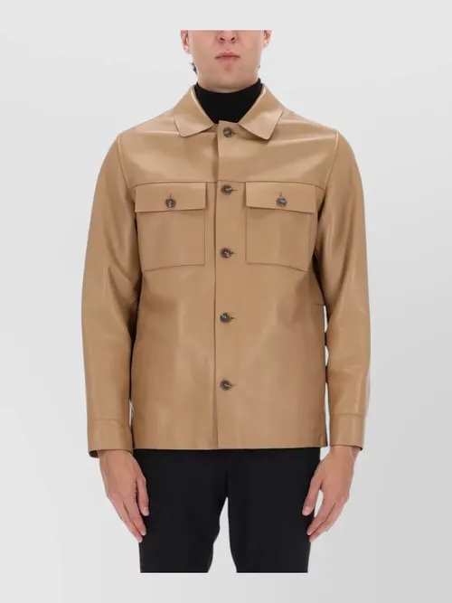 Boss - long sleeve jacket with point collar and pocket